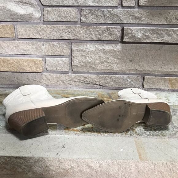 indigo rd. Alydia Contrasting Stitch Western Boots ivory beige 8 - Picture 4 of 9